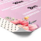 Die Hochzeitsfeier der Bar floralen Hochzeit Poster (Ecke)