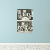 Die Hochzeitsfeier und die Art und Weise der Schei Leinwanddruck (Insitu (Holzboden))