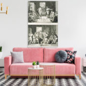 Die Hochzeitsfeier und die Art und Weise der Schei Leinwanddruck (Insitu (Wohnzimmer))