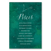 Die Hochzeitskarte der Ggalaxie der Grünsterne Tischnummer (Rückseite)