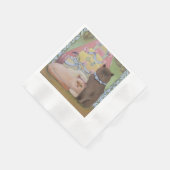Die Hochzeitskatzen Personalisierte Anfangsbuchsta Serviette (Ecke)