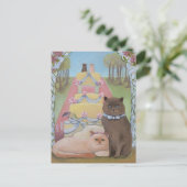 Die Hochzeitskatzen Postkarte (Stehend Vorderseite)
