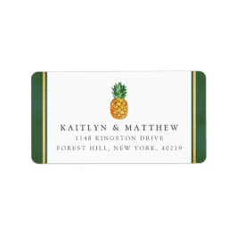 Die Hochzeitskollektion der Ananas mit tropischen  Adressaufkleber