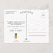 Die Hochzeitskollektion der Ananas mit tropischen Ankündigungspostkarte (Rückseite)