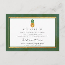 Die Hochzeitskollektion der Ananas mit tropischen  Begleitkarte