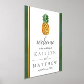 Die Hochzeitskollektion der Ananas mit tropischen Foliendrucke (Ablage )