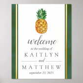 Die Hochzeitskollektion der Ananas mit tropischen Foliendrucke (Vorderseite)