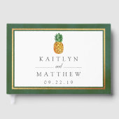 Die Hochzeitskollektion der Ananas mit tropischen  Gästebuch (Vorderseite)