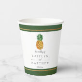 Die Hochzeitskollektion der Ananas mit tropischen  Pappbecher (Vorderseite)