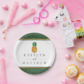 Die Hochzeitskollektion der Ananas mit tropischen  Pappteller (Party)