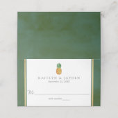 Die Hochzeitskollektion der Ananas mit tropischen  Platzkarte (Außenseite Aufgefaltet)