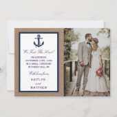 Die Hochzeitskollektion der Marine auf Burlap Beac Ankündigung (Vorderseite)