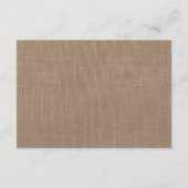 Die Hochzeitskollektion der Marine auf Burlap Beac Begleitkarte (Rückseite)