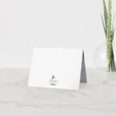 Die Hochzeitskollektion der Marine auf Burlap Beac Dankeskarte (Rückseite)