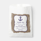 Die Hochzeitskollektion der Marine auf Burlap Beac Geschenktütchen (Vorderseite)