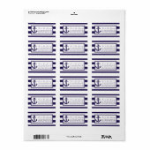 Die Hochzeitskollektion der Nautischen Seestreitkr Adressaufkleber (Vorne)