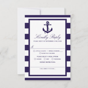 Die Hochzeitskollektion der Nautischen Seestreitkr RSVP Karte