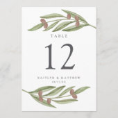 Die Hochzeitskollektion der Olivenzweige Einladung (Rückseite)