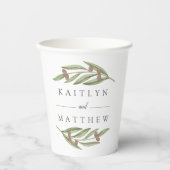 Die Hochzeitskollektion der Olivenzweige Pappbecher (Vorderseite)