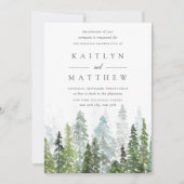 Die Hochzeitskollektion der Pinienwälder Einladung (Vorderseite)