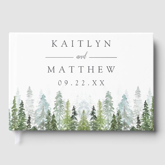 Die Hochzeitskollektion der Pinienwälder Gästebuch (Vorderseite)