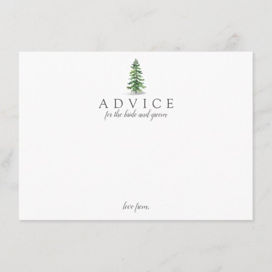 Die Hochzeitskollektion der Pinienwälder Hinweiskarte (Vorderseite)