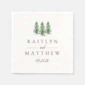 Die Hochzeitskollektion der Pinienwälder Serviette (Vorderseite)