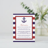 Die Hochzeitskollektion der roten und der Marine Begleitkarte (Stehend Vorderseite)