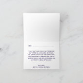 Die Hochzeitskollektion der roten und der Marine Dankeskarte (Innenseite)