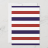 Die Hochzeitskollektion der roten und der Marine Einladung (Rückseite)