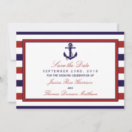 Die Hochzeitskollektion der roten und der Marine Save The Date