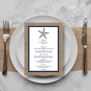 Die Hochzeitskollektion der Seestreitkräfte von Bu Menükarte