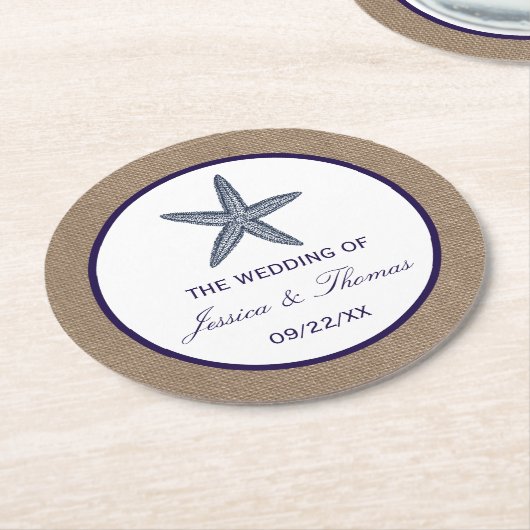 Die Hochzeitskollektion der Seestreitkräfte von Bu Runder Pappuntersetzer (Angewinkelt)