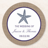 Die Hochzeitskollektion der Seestreitkräfte von Bu Runder Pappuntersetzer (Vorderseite)