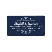 Die Hochzeitskollektion der Sternennacht Adressaufkleber (Vorne)