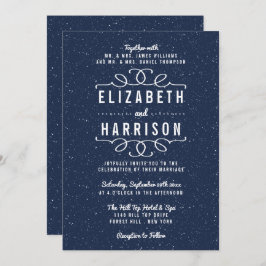 Die Hochzeitskollektion der Sternennacht Einladung