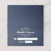 Die Hochzeitskollektion der Sternennacht Platzkarte (Außenseite Aufgefaltet)