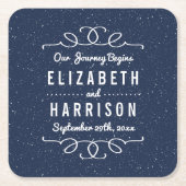 Die Hochzeitskollektion der Sternennacht Rechteckiger Pappuntersetzer (Vorderseite)