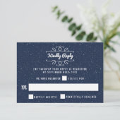 Die Hochzeitskollektion der Sternennacht RSVP Karte (Stehend Vorderseite)