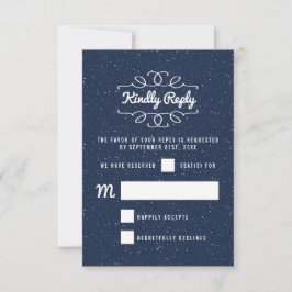 Die Hochzeitskollektion der Sternennacht RSVP Karte