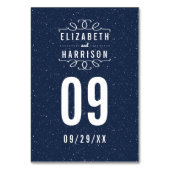 Die Hochzeitskollektion der Sternennacht Tischnummer (Vorderseite)