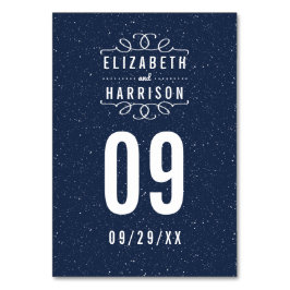 Die Hochzeitskollektion der Sternennacht Tischnummer