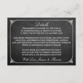 Die Hochzeitskollektion der Vintagen Ehe Begleitkarte