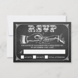 Die Hochzeitskollektion der Vintagen Ehe RSVP Karte