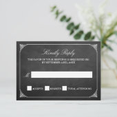 Die Hochzeitskollektion der Vintagen Ehe RSVP Karte (Stehend Vorderseite)