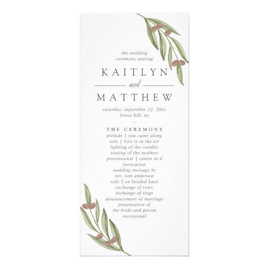 Die Hochzeitskollektion der Zweigstellen - Program Werbekarte (Vorne)