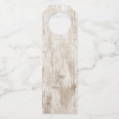 Die Hochzeitskollektion des Carved Heart Tree Flaschenanhänger (Rückseite)