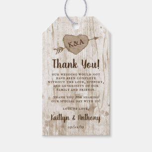 Die Hochzeitskollektion des Carved Heart Tree Geschenkanhänger