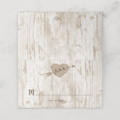 Die Hochzeitskollektion des Carved Heart Tree Platzkarte (Außenseite Aufgefaltet)