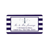 Die Hochzeitskollektion des Leuchtturms Adressaufkleber (Vorne)